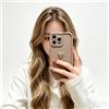 hdqICase Compatibile con OPPO A5 PRO 5G - Custodia con cuore 3D Dorato Elettroplaccato, Cover Morbida in TPU Opaco Corpo Intero