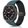 KeeFos Cinturino Compatibile con Samsung Galaxy Watch Ultra 47mm(2025/2024), Cinturino in Silicone Magnetica Morbido Bicolore per Samsung Galaxy Watch 8 Ultra/7Ultra 47mm(2025/2024) - Verde
