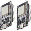 QIQIAZI ESP con CP2102 Chip Modulo,ESP USB C modulo Scheda di sviluppo per ESP-32 NodeMCU ESP 2.4 GHz WLAN WiFi Bluetooth Microcontroller compatibile con Arduino(2PCS)