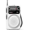 Tendak Radio Portatile FM/AM, Radiolina Portatile Piccola con Eccellente Ricezione, Mini Radio a Pile Supporta Batterie Sostituibili (AA) - bianco