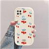 hdqICase Ciliegia Custodia Onda Silicone Morbido Compatibile con Realme C21Y/Realme C25Y Bianco Cover