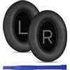 umvowuxa Cuscinetti di ricambio per cuffie senza fili Bose QuietComfort 45 (QC45)/QuietComfort SE (QC SE)/Quiet Comfort in pelle proteica più morbida e memory foam (nero)