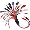 YUNIQUE GREEN-CLEAN-POWER - Cavo Adattatore Caricabatteria RC 14 in 1 | Compatibile con Modellismo e Droni | Include Connettori JST, Deans, EC3, per DJI Tello, Radiofly, Rosso, Plastica