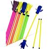 Juggle Dream Neo Flowerstick - Bastone in fibra di vetro, impugnatura in silicone, frangia in pelle scamosciata