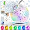 Sitodier Macchina per bolle con telecomando, rotazione automatica con luce e bolle musicali, batteria ricaricabile, per bambini, matrimoni, feste di compleanno e attività all'aperto