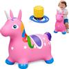 ECHOBUY - Giocattolo a forma di unicorno con pompa ad aria - Cavallo saltellante colorato per bambini 0-3 anni - Giocattolo gonfiabile in PVC spesso e non tossico - Design anti-ribaltamento