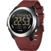 BIEWO Orologio sportivo digitale da uomo, impermeabile, con quadrante grande, stile casual e luminoso, cronometro, Rosso
