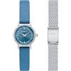Breil, Collezione Darling, Orologio Donna, Orologio Solo Tempo al Quarzo, con Cinturino in Pelle e Doppio Cinturino Mesh Intercambiabile, Quadrante Sunray, WR 3 ATM, Idea Regalo Donna
