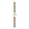 HIP HOP Orologio DONNA INSIEME PER L'ITALIA quadrante MONO-COLORE BIANCO movimento SOLO TEMPO - 3H QUARZO e CINTURINO SILICONE STAMPATO MULTICOLORE HWU1012