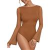 Ausing Donna Sottogiacca Elegante Tulle Camicia Pizzo Bordeaux da Donna Abbigliamento Maniche Lunghe Corpetto Nero Blusa Manica Lunga Cerimonia Body Sexy Danza Top Trasparente Invernali L