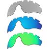 EZReplace Lenti di ricambio per occhiali da sole Oakley M2 Frame Vented OO9212 (lenti polarizzate), Metallo argento + blu ghiaccio + verde primavera, Taglia unica