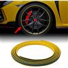 4R Quattroerre.it 10421 Profilo Adesivo Protettivo per Cerchi Auto Universale, Giallo, 11 mm x 7 m