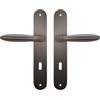 Bricard 9840T0 Set Maniglie su Piastra Schizzo Zamak Colore Titanio per Porta della Camera Porta Interna a Chiave con Molla di Richiamo