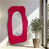Dmora - Specchio Tiete, Specchiera, Articolo d'arredo a muro, Decorazione con specchio, 90 x 4 h165 cm, Fucsia