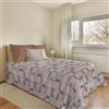 PENSIERI DELICATI Copriletto 170 x 280 cm, Telo Singolo 100% Cotone Pique, Ideale Come Telo Arredo, Coperta Salva Letto 1 Piazza, Fantasia Atene Arancio, 100% Made in Italy