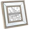 Laura Ashley Cornice per foto con perline a specchio color champagne, cornice classica a specchio con bordo con perline, montaggio a parete, realizzata per esposizione da tavolo, gallerie fotografiche
