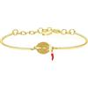Brosway Bracciale Donna, Bracciale Rigido in Acciaio e Cristalli con Simbolo Coccinella | Collezione Chakra - BHK318