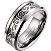 JewelryWe Anello in Tungsteno da Unisex con Drago Celtico 8MM Anello da Uomo Donna per Matrimonio Fidanzamento