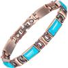 YINOX Bracciale magnetico in rame, con pietra turchese, idea regalo alla moda, da donna (18,5 cm), 18.5 centimeters, Rame