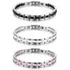 JewelryWe Bracciale Donna in Acciaio Inossidabile Ceramica Colore Bianco/Rosa/Nero Regalo