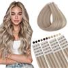 Elailite 30cm Extension Capelli Veri Biadesivo Biondo Miele/Biondo Chiarissimo 40g 20 Fasce Adesive Extensions Biadesive Remy Human Hair Colore Nuovo 2025