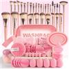 XINYUNXIN Set di 67 pennelli professionali da trucco e kit per la cura della pelle, set completo di strumenti per il trucco con spugne cosmetiche, borsa portaoggetti, fascia per fondotinta, cipria, correttori