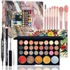 RoseFlower Trousse Trucchi Donna, Set Trucchi Donna Offerta Per Make Up Trousse Trucchi Ragazza con Mascara e Ombretti di Palette Professionali Cosmetics da Viaggio Regali Ragazza