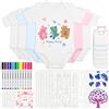 Aolso Bambino Bavaglino Bianco, 12 Pezzi Diy Bavaglini Bambini, Bavaglino Neonato Cotone, Bavaglini Impermeabili Da Pittura, Regalo Per Festa Babyshower Fai Da Te