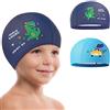 Echehi Cuffia Piscina Bambino Dinosauri 2 pezzi, Cuffia Piscina Uomo in Poliestere