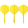 PATIKIL Integrato Dardo Asta e Alette 3pz 2ba Leggero Plastica Dardo Aletta Accessorio Standard Forma Giallo
