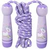 Qunkun Corda per saltare per bambini, regolabile per bambini, 2,6 m, corda per saltare regolabile con manico in legno, corde per saltare