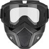 YBJMSFA Maschera tattica per viso completo Airsoft, paintball, con occhiali staccabili, per motociclismo, ciclismo, sci, Halloween, gioco CS, cosplay
