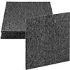 QWORK 20 Pezzi Piastrelle per Tappeti con Retro Antiscivolo - 50x50 cm - Colore Grigio - Ideale per Siti Commerciali/Uffici/Palestre/Case (5㎡)