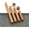 HY HUIJUN 4 maniglie in legno per armadi da cucina, in legno massello, maniglia per porta, cassetti, armadio, decorazione