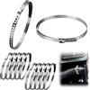 TXXATX Fascette Metalliche 130-150 mm Fascette Stringitubo 10 Pezzi Morsetto per Stivale CV in Acciaio Inox Morsetto Regolabile Set di Fascette Stringitubo per Cavi Tubi Flessibili Condotti d'Aria