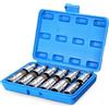 Gueenky 12 Pezzi Set Chiavi a Bussola Torx 1/2, 5/6/7/8/10/12/14/16/17/18/19/22 mm Bussole Torx Maschio, per Riparazione Moto e Auto