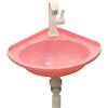 SUFAPRE Lavandino colorato in plastica Piccolo lavandino ad angolo, lavandino a parete in plastica, mini lavandino, lavandino per camper, lavello per giardino, campeggio, cantina