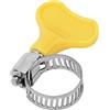 Kuuleyn Fascetta stringitubo, fascetta stringitubo in acciaio inossidabile da 10 pezzi con clip per tubi con manico in plastica(16-25mm)