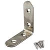 Zernnis 20 staffe angolari per connettori angolari (spessore 2 mm), 50 x 50 x 2 mm, in acciaio inox, a forma di L, staffe con viti