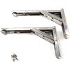 SeeRaphee Scaffale pieghevole da 35,6 cm in acciaio inox lucido resistente e pieghevole, per cucina, bagno, librerie, letti e altri mobili, carico: 60 kg