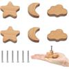 Aolso Pomelli per Mobili Bambini,6 Pezzi Pomelli per Armadi in Legno,Maniglie con Viti per Armadio, Cassettiera, Comodino