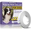 Wansiven Collari Antipulci per Cani, Collare Antipulci Regolabili da 63,5 cm per Cani, Collari Antipulci e Zecche Impermeabili per Cani, Protezione 12 Mesi (Viola-2p)