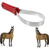 Changyeah Coltello per saldatura con rebbi, pettine per curry a molla per animali domestici, pettine in metallo ideale per tirare il sudore, pettine per curry in metallo con lama a doppia faccia e