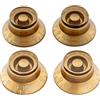 Musiclily Pro Metrica Manopole Coniche Bell Top Hat Knobs per Chitarra Elettrica tipo Les Paul, Dorato(Set di 4)