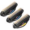 Musiclily Pro ST-DPHA Alnico 5 Rail Blade Pick Up Humbucker Formato Single Coil Manico Centrale Ponte Pickups Super Distortion Set per Chitarra Elettrica tipo Strat, Corpo Zebra Rail Cromato