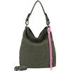 Fritzi aus Preussen Fritzi aus Preußen borsa a tracolla Bitzi01 Suede Jacky Hobo Bag Dark Olive verde scuro