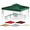 Flexzion Telo di ricambio per gazebo 3,0 m x 3,0 m - Copertura superiore a doppio livello con protezione UV30+, resistente a sporco e acqua per esterni, ombra, giardino, patio, padiglione (Verde)