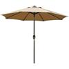 Arreditaly Ombrellone da Giardino Parasole per Balcone con Air Vent Inclinazione Regolabile Apertura a Manovella Anti UV Impermeabile per Mare Spiaggia Piscina Terrazzo 2.7 M Beige
