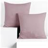 DecoKing Set di 2 federe 40 x 40 * 2 cm, jersey 100% cotone pettinato, chiusura a cerniera Erica Amber