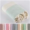 Stark und Weich LUCIDUS Telo Mare -100% Cotone Turco, Asciugamano Antisabbia e Asciugatura Rapida 100 x 200 cm- Leggero e Salvaspazio, Perfetto per Spiaggia, Viaggio, Bagno, Campeggio, Yoga (Verde Menta)